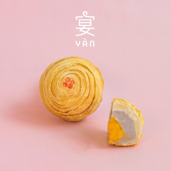 Yan Thousand Layer Yam Mooncakes with Single Yolk