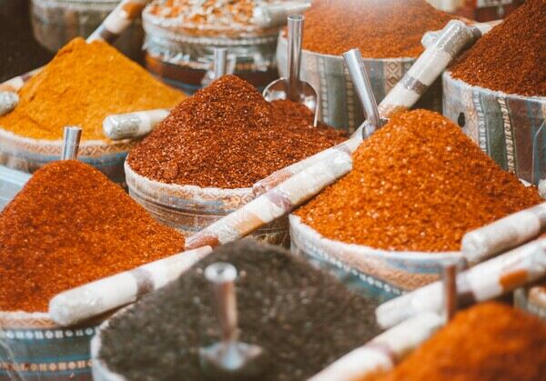 Assorted spices for indian curry recipes