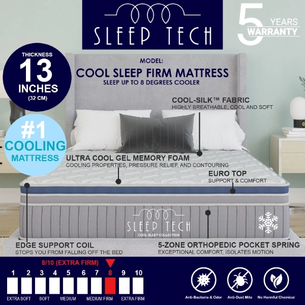 Sleeptech Cool Sleep Firm Mattress - best mattresss singapore