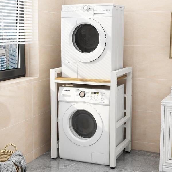 dryer machine stacked on top of washing machine