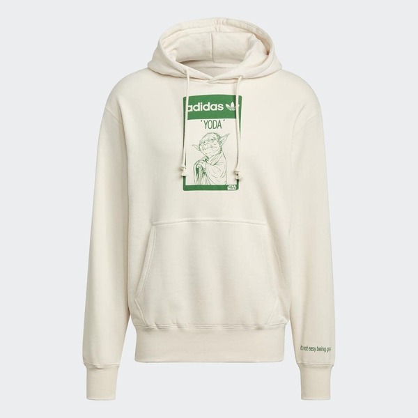 adidas hoodie in cream with yoda design