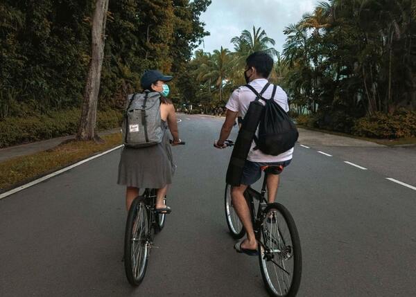 cycling in singapore at sentosa