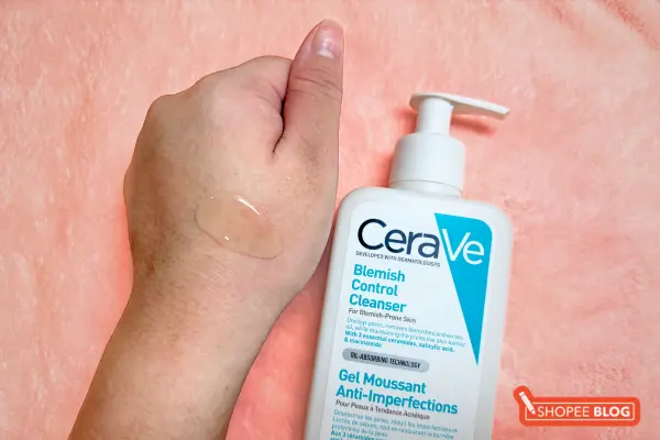 best facial cleansers singapore - CeraVe Blemish Control Cleanser on hand