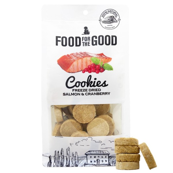 Food For The Good Salmon Cranberry Cookies healthy dog treats