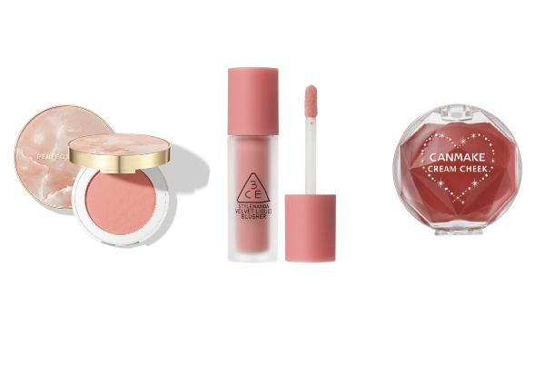 blush compact, liquid blush, and cream blush