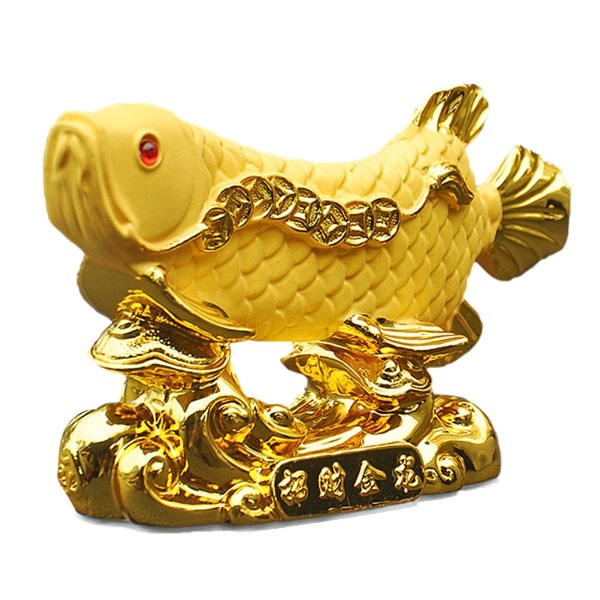 cny decor ideas singapore golden arrowana lucky fish statue