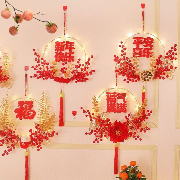 cny decor ideas singapore lucky wreath