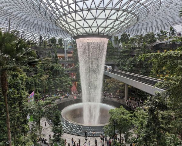 things to do in changi airport rain vortex singapore 