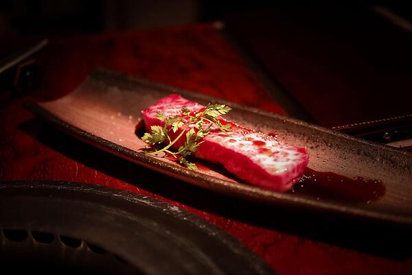 kobe beef on a plate