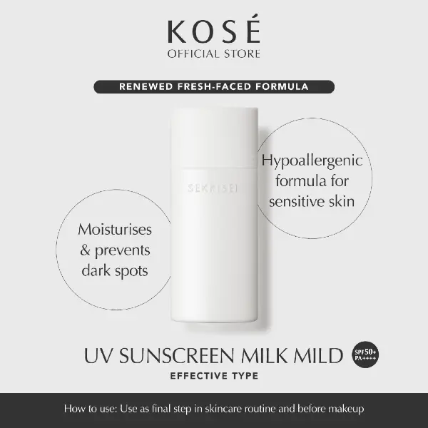 Kose SEKKISEI UV Sunscreen Mild Milk best sunscreens in Singapore for face