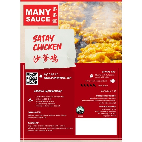 manySauce best halal satay delivery singapore