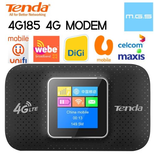 Tenda 4G185 LCD Screen Pocket WiFi