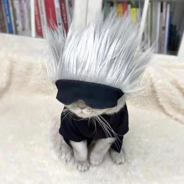 Jujutsu Catsen -- Gojo Catoru halloween outfit for cats pet