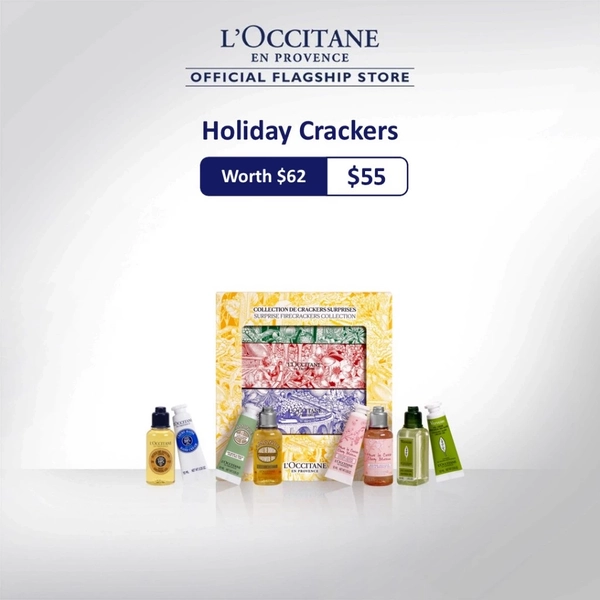 Best christmas gift idea singapore: Holiday crackers gift set from L'OCCITANE