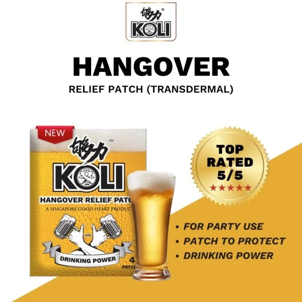 KOLI Hangover Relief Patch best hangover cure patch singapore