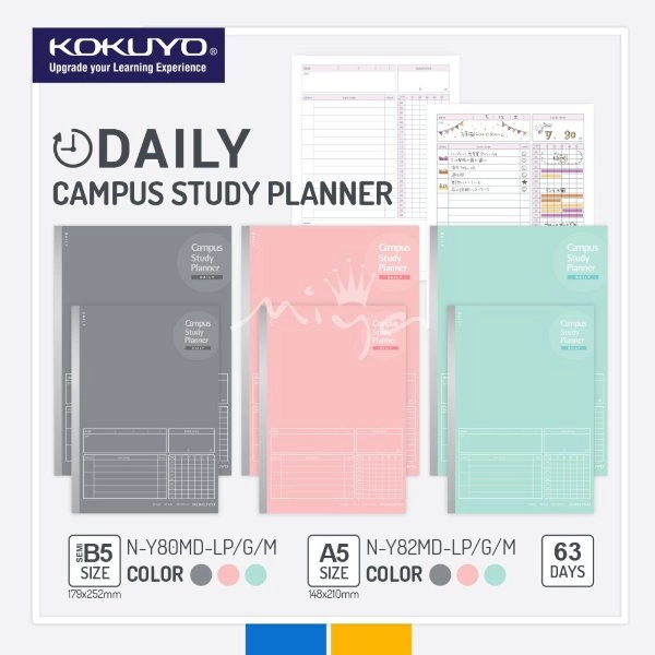 Kokuyo Campus Study Planner - best 2025 planner singapore