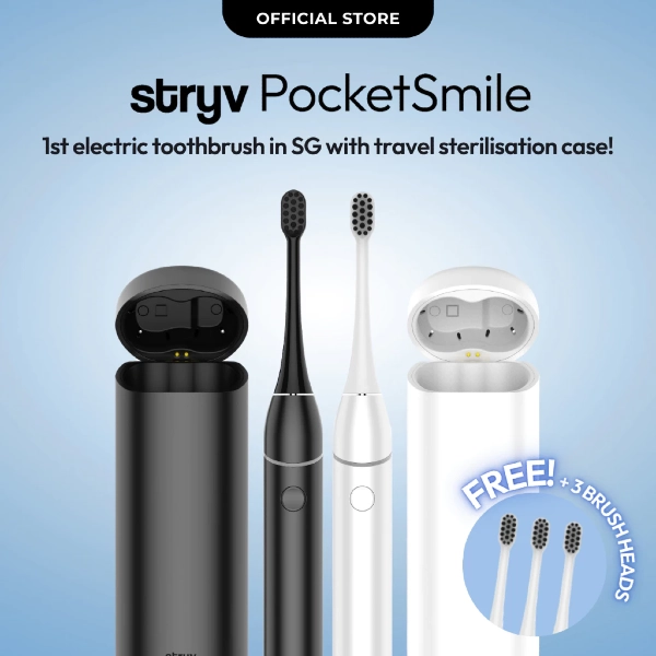 Stryv PocketSmile Electric Toothbrush - best electric toothbrush singapore