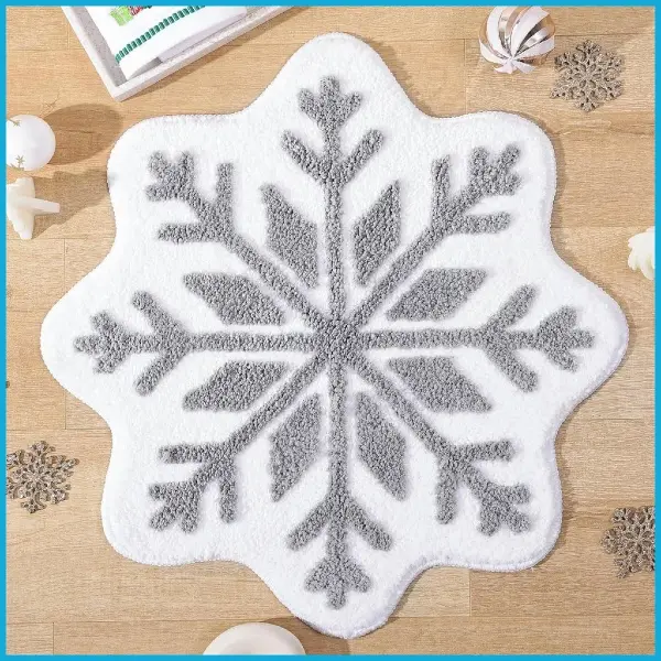 christmas rug snowflake