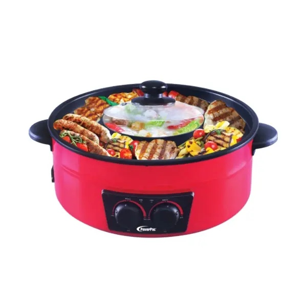 PowerPac 2-in-1 Steamboat & BBQ Grill