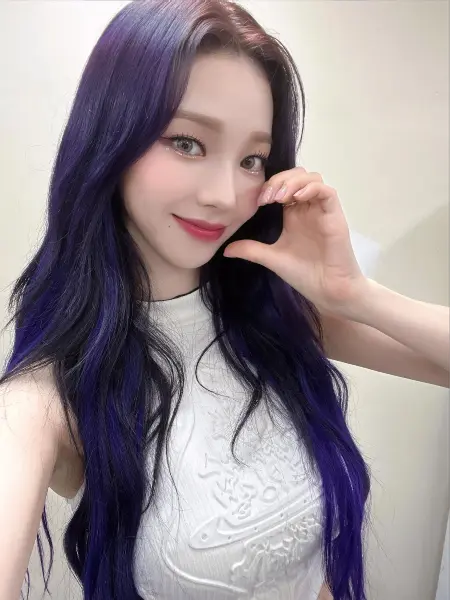 best hair colours for asians - blueberry purple