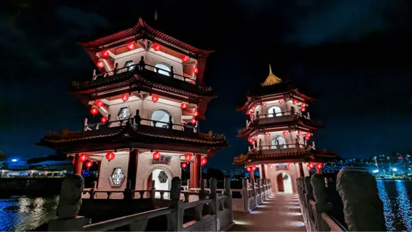 Twin pagoda at Jurong Lake Gardens