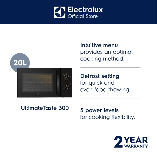 Electrolux 20L EMM2022MK Microwave Oven - best microwave oven singapore