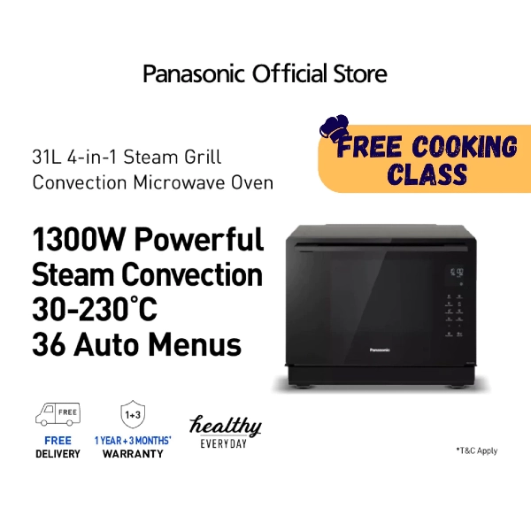 Panasonic NN-CS89LBYPQ 31L Convection Microwave Oven - best steam microwave oven singapore 