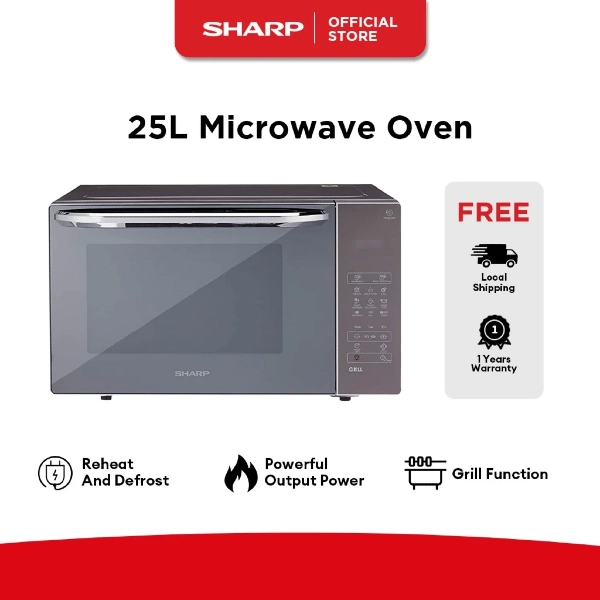 SHARP 25L R-72E0(SM) Microwave Oven with Grill - best in singapore