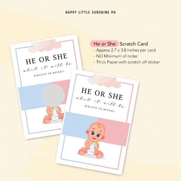Gender Reveal Scratch Card