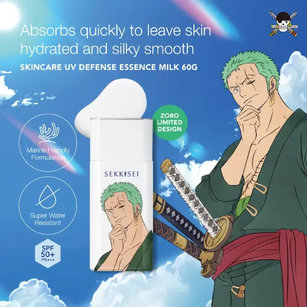 father’s day gifts singapore - Kose ONE PIECE x SEKKISEI Zoro's Limited Edition Milk Sunscreen