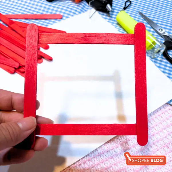 diy lantern craft - finished lantern frame