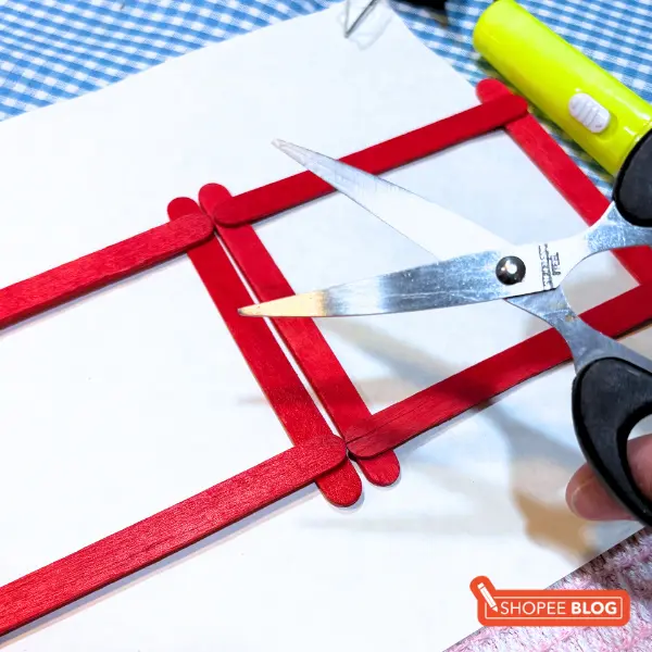 diy lantern craft - measuring parchment paper