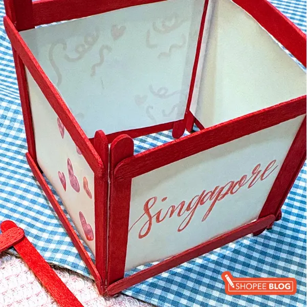 diy lantern craft - finished lantern