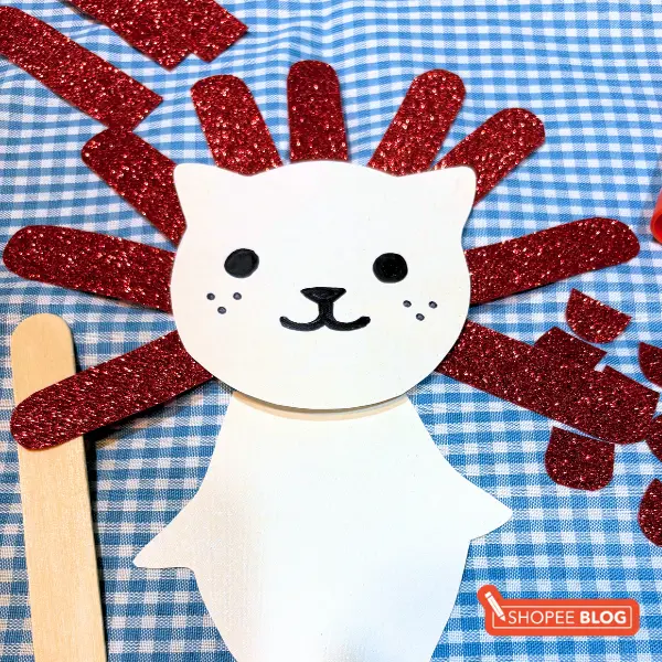 merlion paper doll - attach merlion head to body