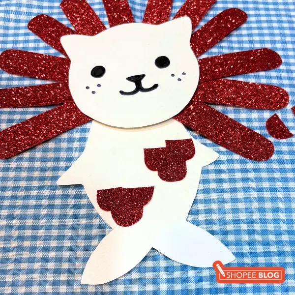 merlion paper doll - decorate with scales