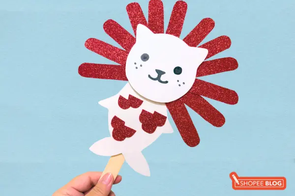 preschool national day craft ideas - merlion paper doll