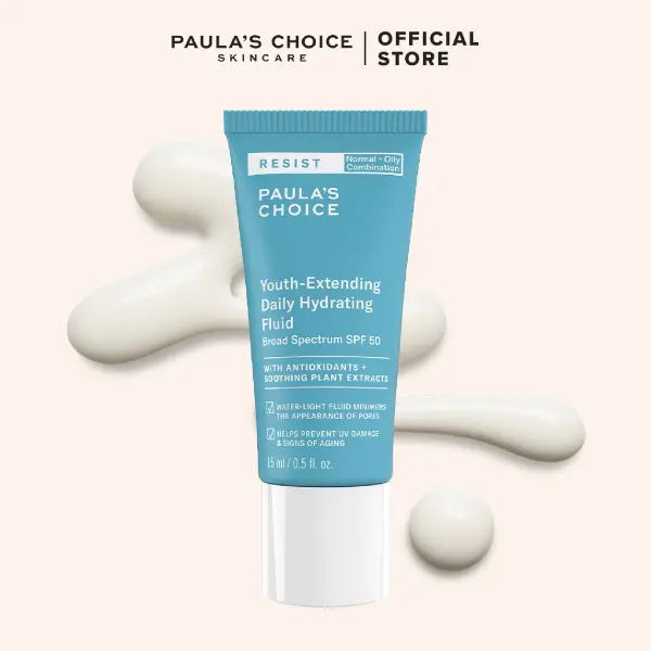 Paula’s Choice Resist Youth-Extending Daily Hydrating Fluid SPF 50 Moisturiser best sunscreens in Singapore for face