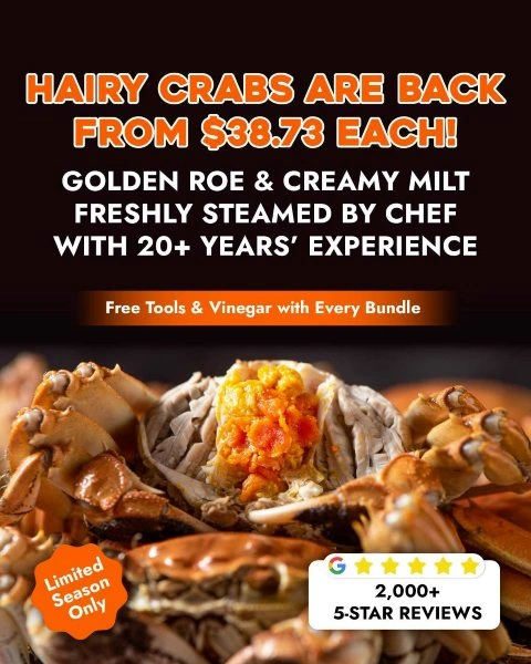 8 crabs hairy crab delivery singapore 