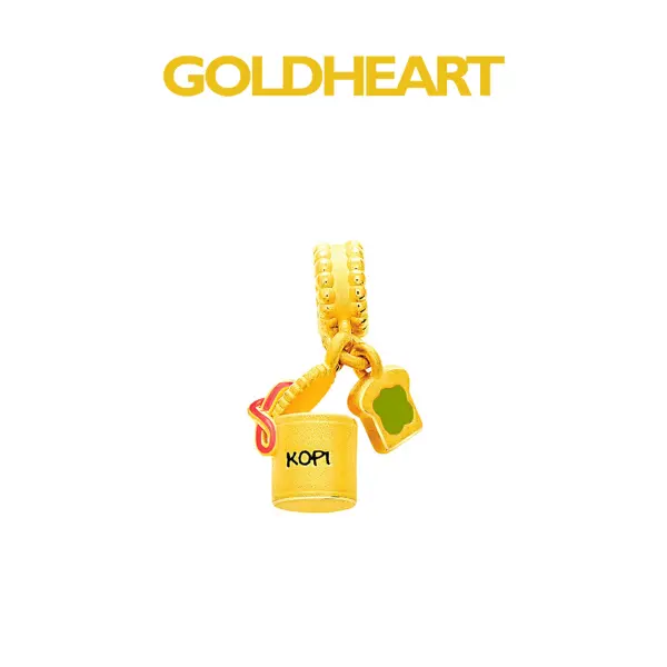 Goldheart 999 Gold Kopi & Kaya Toast Charm