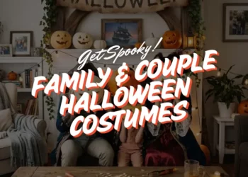 halloween couple and family costume