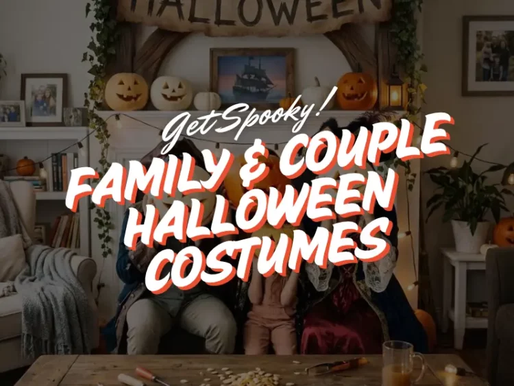 halloween couple and family costume