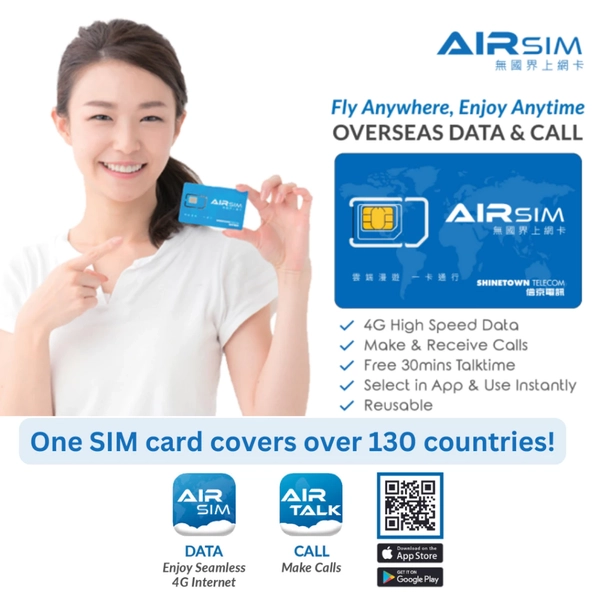 AIRSIM sim card for world travel