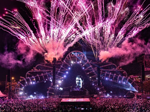 Neon Countdown music festival in asia