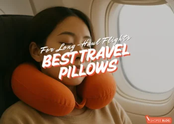woman sleeping on plane with the best travel pillow singapore