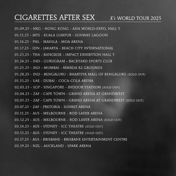 cigarettes after sex upcoming concert in singapore 2025