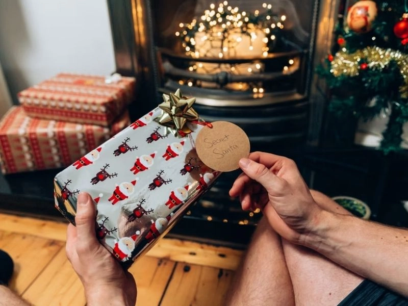 receiving a secret santa gift idea from colleagues in singapore