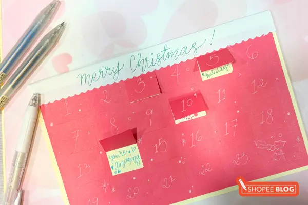 DIY Christmas card ideas Singapore - Advent Calendar Card 5