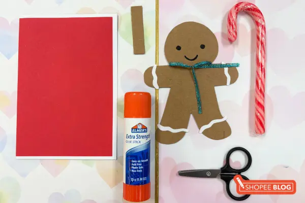 DIY Christmas card ideas Singapore - Candy Cane Card Materials