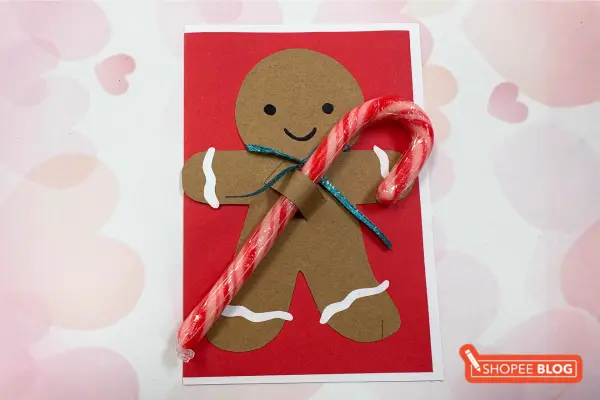 DIY Christmas card ideas Singapore - Candy Cane Card