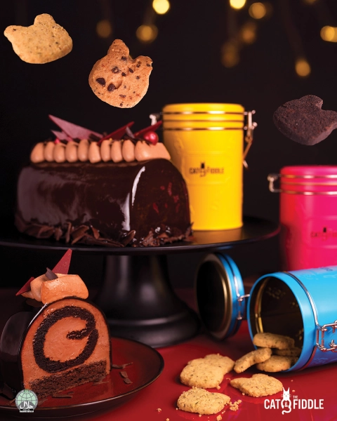 Cat And the Fiddle Dark Chocolate Log Cheesecake